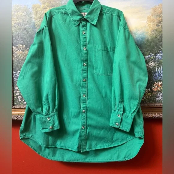 Free People We The Free Oversized Women’s Button Down Long Sleeve Shirt Size M - Picture 2 of 14